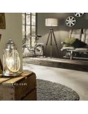 Lanterna de mesa LED vintage Bradford 1xE27 | Candeeiro de mesa em corda cinza por Eglo Iluminación | Leon Iluminação LED