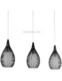 Lámpara de techo LED moderna Razoni 3xE27 | Lámpara minimalista negra de techo de Eglo Iluminación | LeonLeds Iluminación