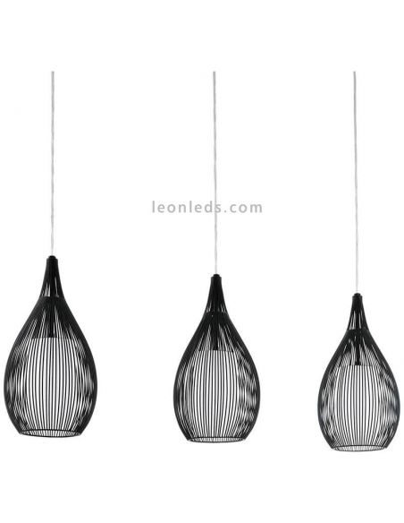 Lámpara de techo LED moderna Razoni 3xE27 | Lámpara minimalista negra de techo de Eglo Iluminación | LeonLeds Iluminación