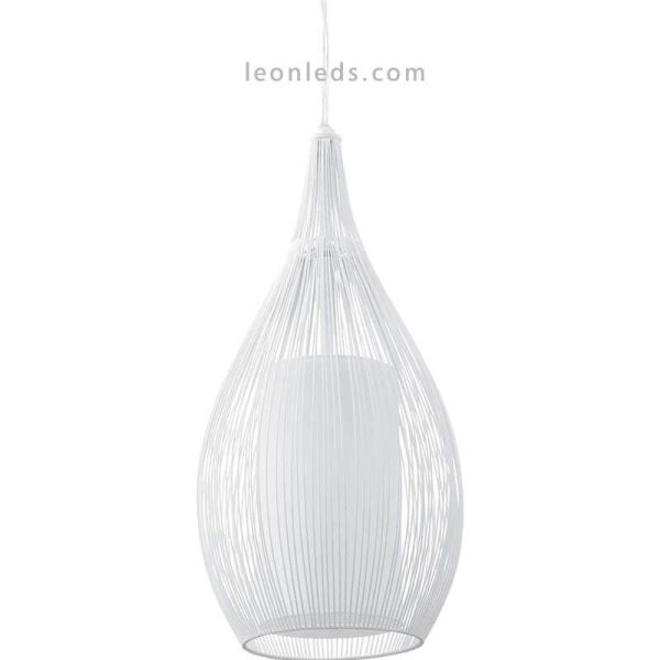 Lámpara de techo LED moderna Razoni 3xE27 | Lámpara acero blanca de techo de Eglo Iluminación | LeonLeds Iluminación