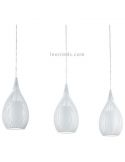 Lámpara de techo LED moderna Razoni 3xE27 | Lámpara contemporánea blanca de techo de Eglo Iluminación | LeonLeds Iluminación