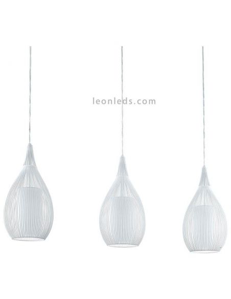 Lámpara de techo LED moderna Razoni 3xE27 | Lámpara contemporánea blanca de techo de Eglo Iluminación | LeonLeds Iluminación