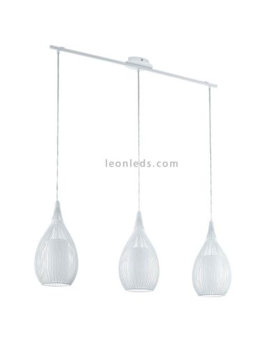 Lámpara de techo LED moderna Razoni 3xE27 | Lámpara minimalista blanca de techo de Eglo Iluminación | LeonLeds Iluminación