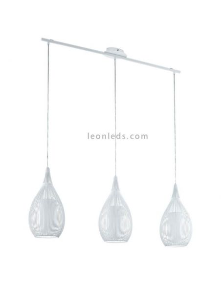 Luminária de teto LED moderna Razoni 3xE27 | Candeeiro de teto branco minimalista da Eglo Iluminación | Leon Iluminação LED