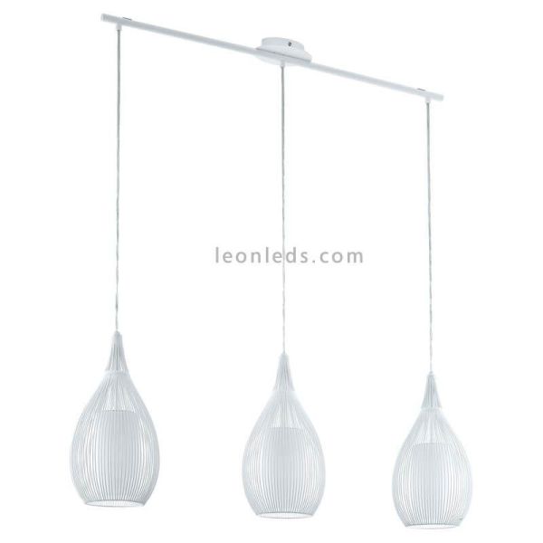 Luminária de teto LED moderna Razoni 3xE27 | Candeeiro de teto branco minimalista da Eglo Iluminación | Leon Iluminação LED