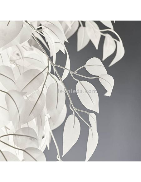 Lámpara de pie moderna Leavy blanca y cromo |  Trio Lighting | LeonLeds Iluminación
