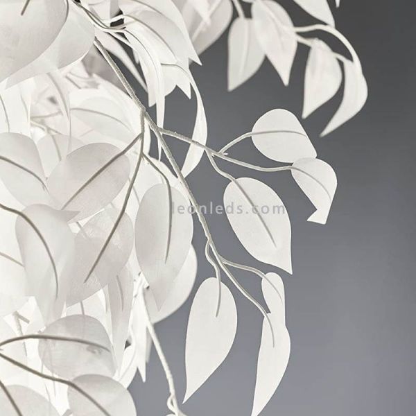 Lámpara de pie moderna Leavy blanca y cromo |  Trio Lighting | LeonLeds Iluminación