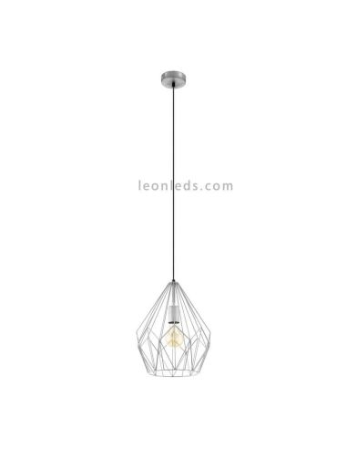 Lámpara de Techo vintage Carlton plateada 1XE27 | Lámpara vintage de techo de Eglo Lighting | LeonLeds Iluminación
