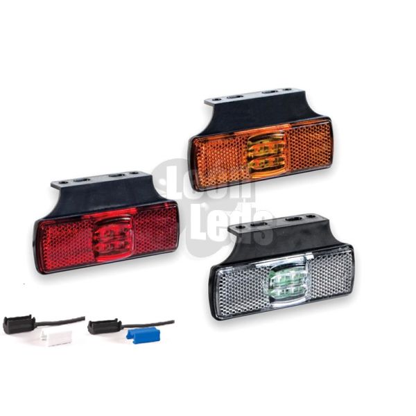Piloto posición o Galibo LED y reflectante con soporte para Camión Remolque con conector | LeonLeds 