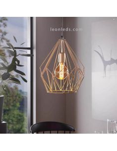 Lámpara de Techo vintage Carlton oro viejo 1XE27 | Lámpara vintage de techo de Eglo Lighting | LeonLeds Iluminación 2