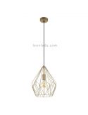Lámpara de Techo vintage Carlton oro viejo 1XE27 | Lámpara vintage de techo de Eglo Lighting | LeonLeds Iluminación