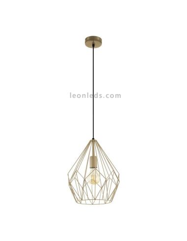 Lámpara de Techo vintage Carlton oro viejo 1XE27 | Lámpara vintage de techo de Eglo Lighting | LeonLeds Iluminación