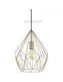 Lámpara de Techo vintage Carlton oro viejo 1XE27 | Lámpara retro de techo de Eglo Lighting | LeonLeds Iluminación
