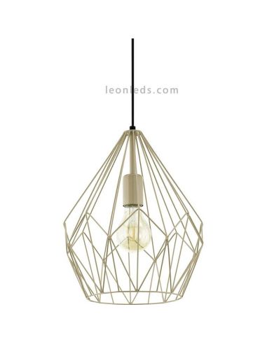 Lámpara de Techo vintage Carlton oro viejo 1XE27 | Lámpara retro de techo de Eglo Lighting | LeonLeds Iluminación