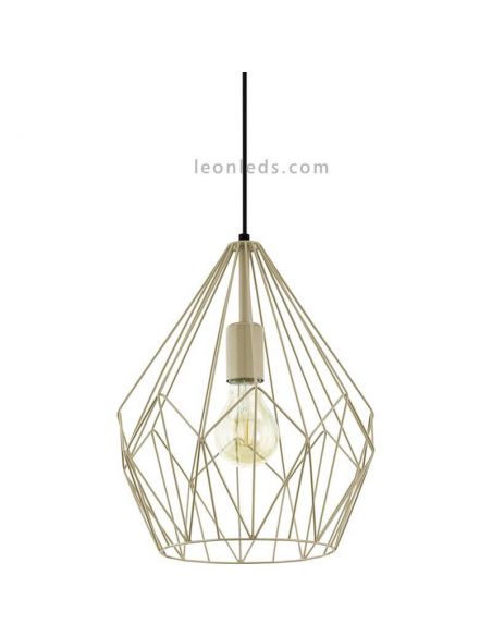 Lámpara de Techo vintage Carlton oro viejo 1XE27 | Lámpara retro de techo de Eglo Lighting | LeonLeds Iluminación