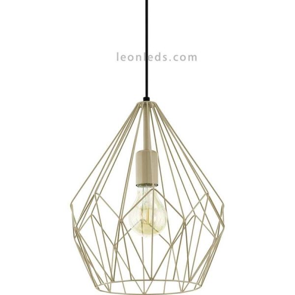 Lámpara de Techo vintage Carlton oro viejo 1XE27 | Lámpara retro de techo de Eglo Lighting | LeonLeds Iluminación