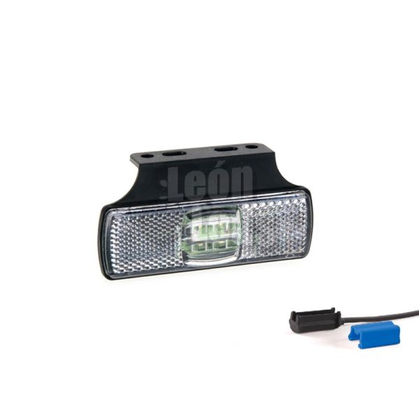 Piloto posición o Galibo LED y reflectante con soporte para Camión Remolque con conector | LeonLeds 