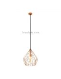 Lámpara de Techo vintage Carlton cobre 1XE27 | Lámpara vintage de techo de Eglo Lighting | LeonLeds Iluminación