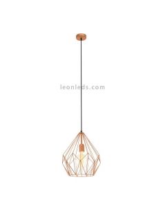 Luminária de teto vintage Carlton cobre 1XE27 | Luminária de teto vintage da Eglo Lighting | Leon Iluminação LED