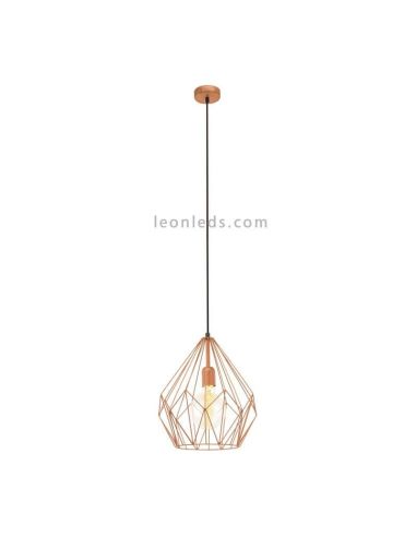 Plafonnier vintage Carlton cuivre 1XE27 | Plafonnier Vintage d'Eglo Lighting | Éclairage LeonLeds