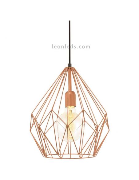 Luminária de teto vintage Carlton cobre 1XE27 | Plafon retrô da Eglo Lighting | Leon Iluminação LED