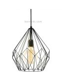 Lámpara de Techo vintage Carlton negra 1XE27 | Lámpara retro de techo de Eglo Lighting | LeonLeds Iluminación