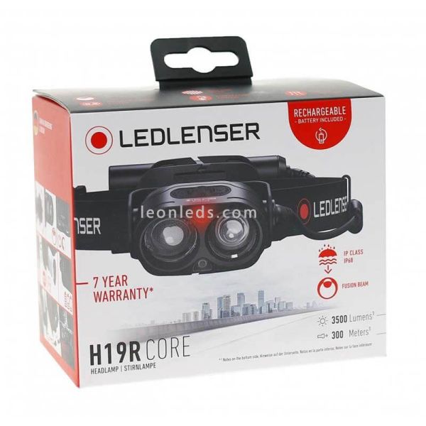 Caja Frontal LED potente H19R Core 3500Lm IP67 recargable y con zoom 502124 | LeonLeds Iluminación