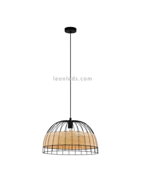 Lámpara de techo LED rattan Anwick 50Cm 1XE27 | Lámpara vintage de techo de Eglo Iluminación | LeonLeds Iluminación