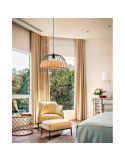 Lámpara de techo LED rattan Anwick 50Cm 1XE27 | Lámpara rústica de techo de Eglo Iluminación | LeonLeds Iluminación