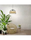 Lámpara de techo colgante LED rattan Anwick 37Cm 1XE27 | Lámpara color amarillo de Eglo Iluminación | LeonLeds Iluminación