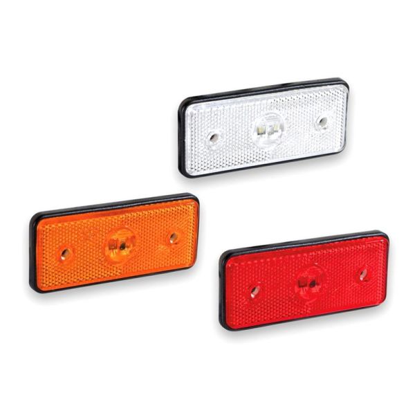 Medidor de luz lateral LED Branco, Laranja, Vermelho Fristom MD013 MD-013 Refletivo retangular | leonleds