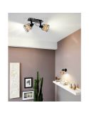 Aplique LED rattan Anwick 1 11,5Cm 1XE27 | Aplique yute mimbre de Eglo Iluminación | LeonLeds Iluminación