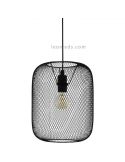 Lámpara de techo colgante LED rejilla Wrington 1XE27 | Lámpara negra de red de Eglo Iluminación | LeonLeds Iluminación