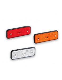 Piloto Lateral delantero o trasero LED y reflectante con soporte Fristom FT004 LED Rectangular | LeonLeds