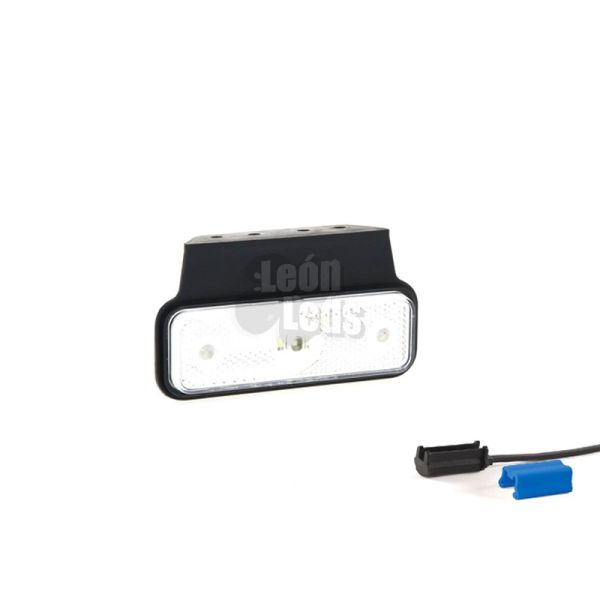 Fristom FT004 K Feu de position et manomètre à LED avec connecteur réfléchissant rectangulaire ambre blanc ou orange | leonleds