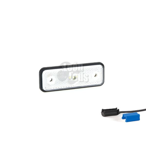 Piloto Lateral y Galibo LED Fristom FT004 K con Conector reflectante ambar balnco o naranja rectangular | LeonLeds