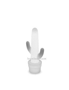 Lámpara de pie LED para exterior Kaktus| Lámpara de PVC cactus blanco | LeonLeds Iluminación