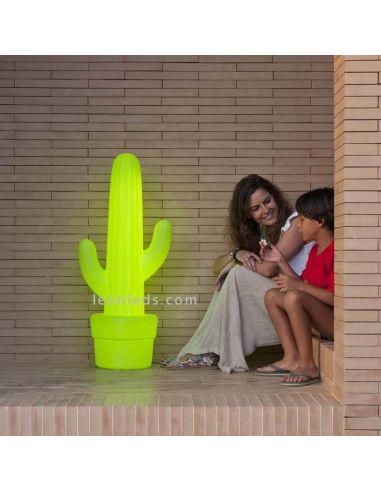 Lampadaire d'extérieur à LED Kaktus| Lampe en PVC vert cactus avec câble | Éclairage LeonLeds