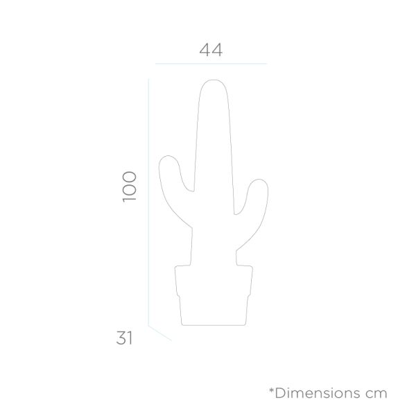 Candeeiro de chão exterior LED Kaktus| Lâmpada em forma de cacto verde moderno | Leon Iluminação LED