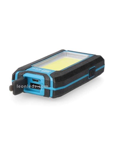 Linterna LED recargable con iman y gancho | LeonLeds Iluminación