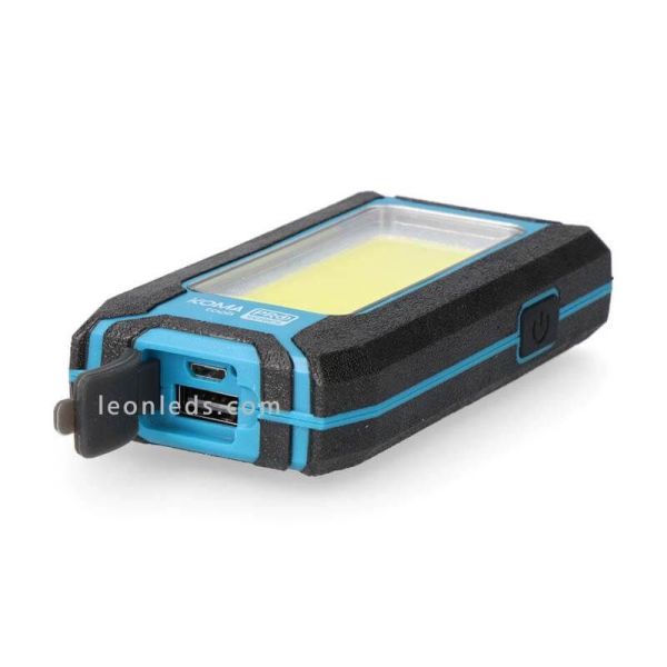 Linterna LED recargable con iman y gancho | LeonLeds Iluminación