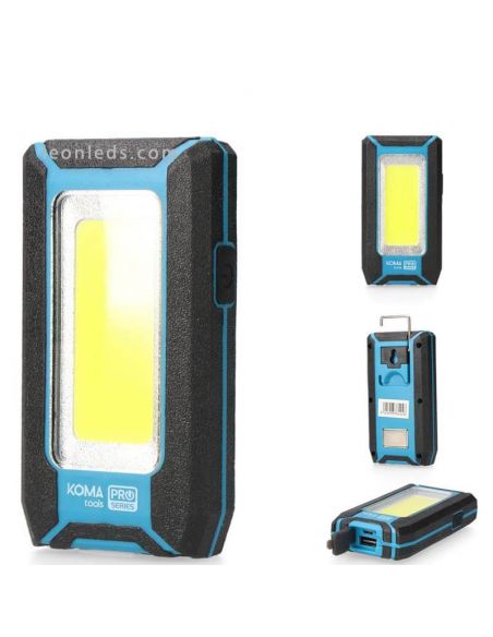 Lanterne LED rechargeable avec aimant et crochet | Éclairage LeonLeds