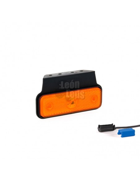 Fristom FT004 K Feu de position et manomètre à LED avec connecteur réfléchissant rectangulaire ambre blanc ou orange | leonleds