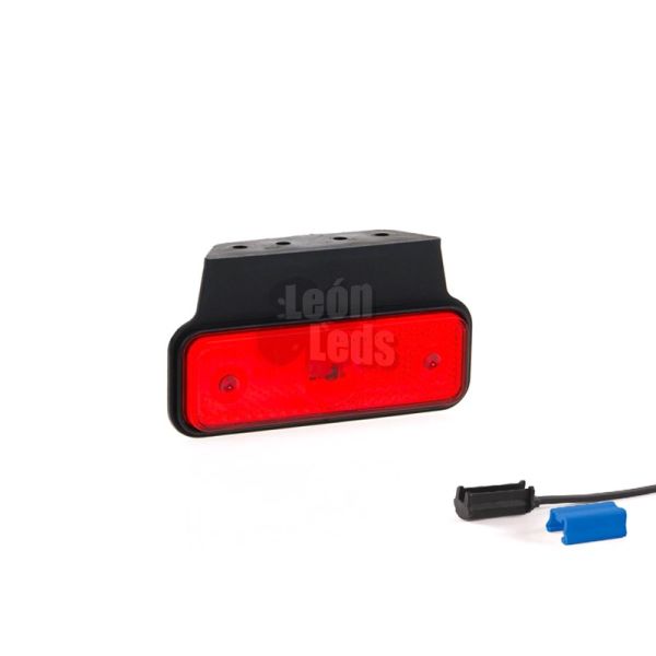 Piloto Lateral y Galibo LED Fristom FT004 K con Conector reflectante ambar balnco o naranja rectangular | LeonLeds
