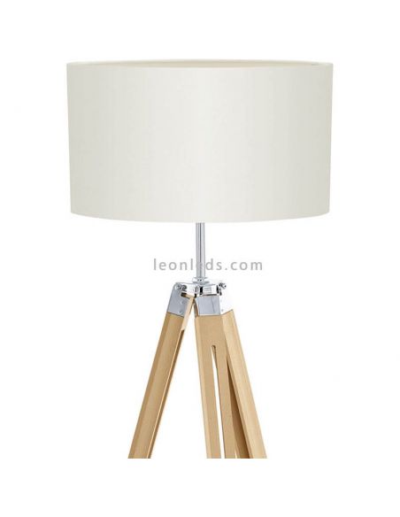 Lámpara de pie blanca trípode Lantada 1xE27 |Eglo Iluminación| LeonLeds Iluminación