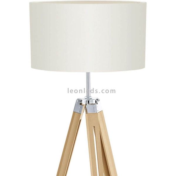 Lampadaire trépied blanc Lantada 1xE27 |Eglo Iluminación| Éclairage LeonLeds
