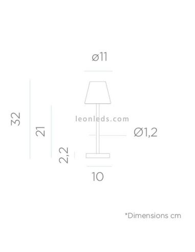 Lámpara de mesa LED recargable para...