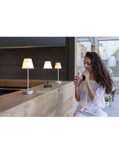 Lámpara de mesa LED recargable para...