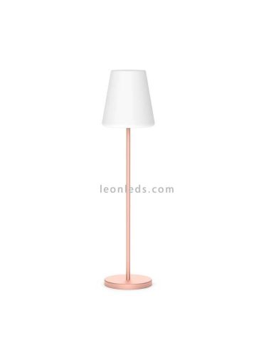 Lámpara de pie LED solar para exterior 180Cm Lola Slim | Lámpara de PVC bateria rosa | LeonLeds Iluminación