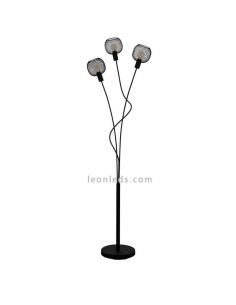 Lámpara de pie LED rejilla Wrington 3XE14 | Lámpara industrial de pie de Eglo Iluminación | LeonLeds Iluminación